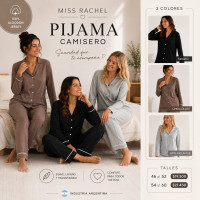 MISS RACHEL PIJAMA MUJER CAMISERO ALGODON T54/60